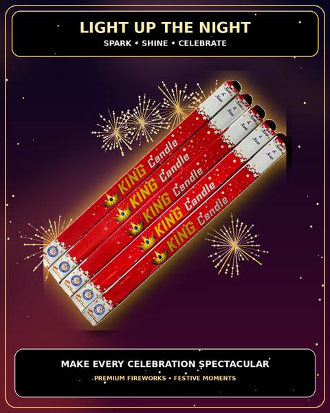 Popcorn King Pencil Candle — Kids Special from True Value Crackers, Sivakasi