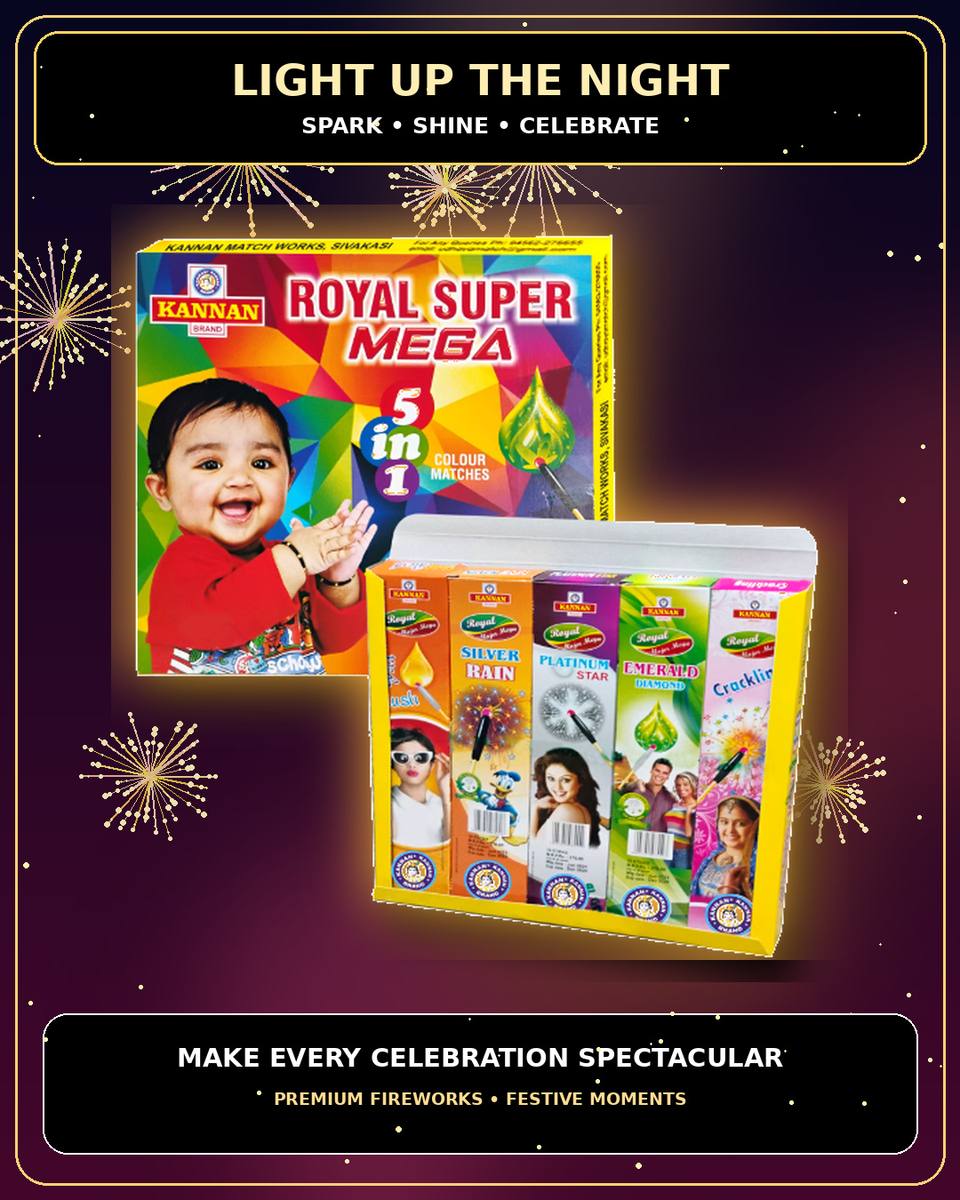 ROYAL SUPER MEGA 5 IN 1 Match Box — Kids Special by True Value Crackers