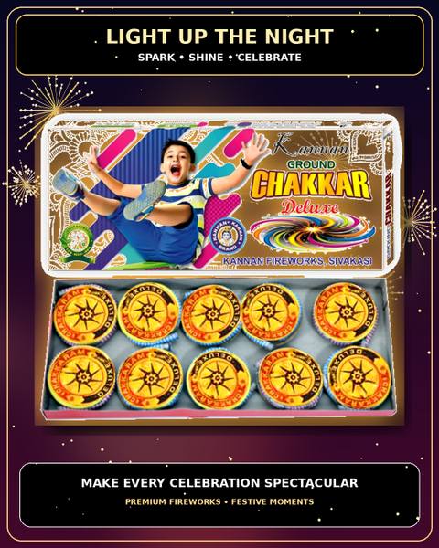 Ground Chakkar Deluxe — Ground Chakkars from True Value Crackers, Sivakasi