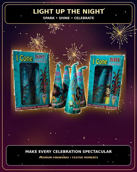 i-Cone Hand Shower — Kids Special from True Value Crackers, Sivakasi