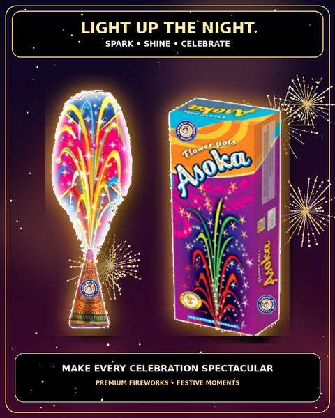 Flower Pot Ashoka — Flower Pots from True Value Crackers, Sivakasi