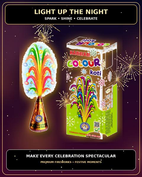 Flower Pot - Colour Koti 3 Colours — Flower Pots from True Value Crackers, Sivakasi
