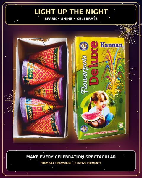 Flower Pot - Colour Koti Deluxe  - 5 Pcs — Flower Pots from True Value Crackers, Sivakasi