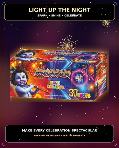 30 Shot Multi Colour — Shots from True Value Crackers, Sivakasi
