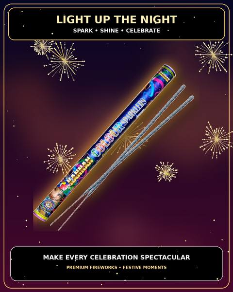 50 cm Colour Sparklers — Fancy Sparklers from True Value Crackers, Sivakasi