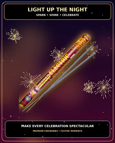 50 cm Electric Sparklers — Fancy Sparklers from True Value Crackers, Sivakasi