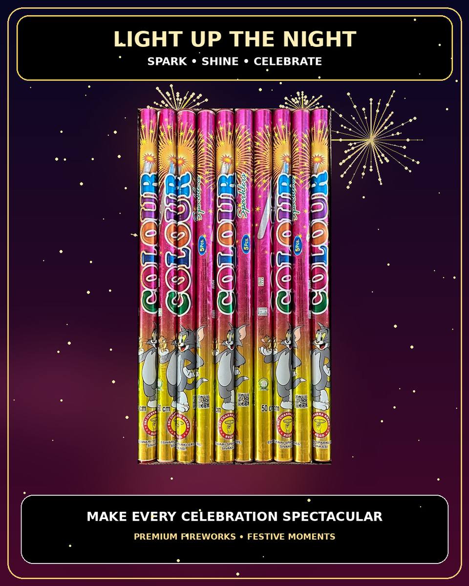 50 CM 3 in 1 ( Mixed Colours) — Fancy Sparklers by True Value Crackers