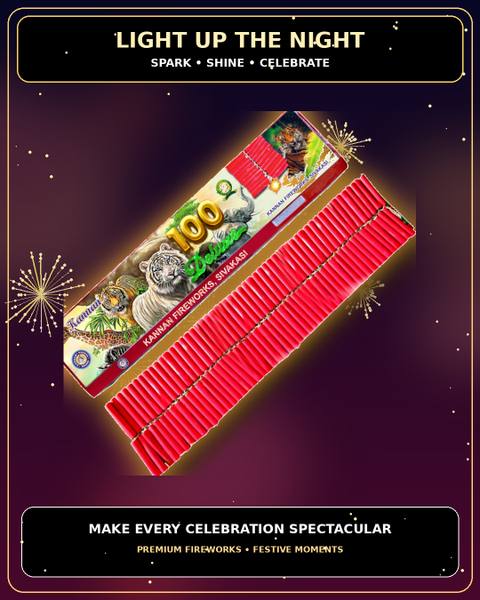 100 Deluxe Crackers — Bombs & Crackers from True Value Crackers, Sivakasi