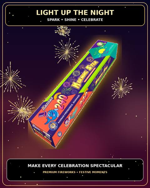 240 SHOT MULTI COLOUR — Shots from True Value Crackers, Sivakasi