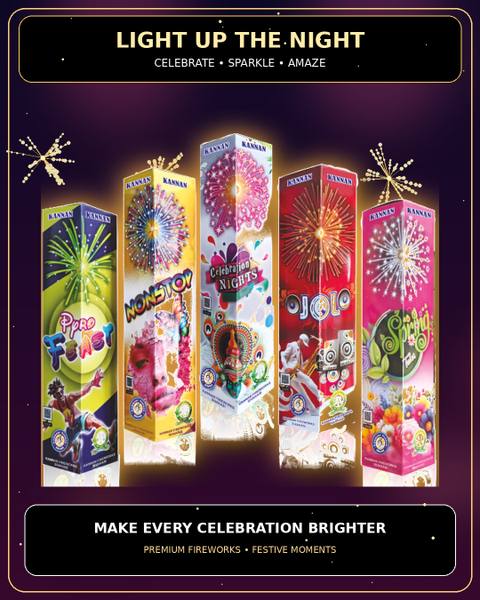 3.5 inch Pipe - Arial Fancy - 10 Varieties Available — Fancy Novelties from True Value Crackers, Sivakasi