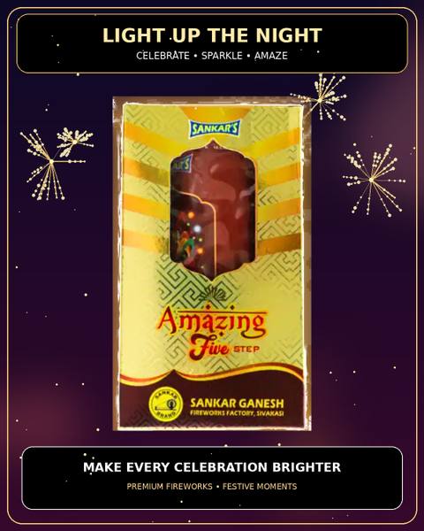 Amazing five (Five Colours one by one) — Fountains from True Value Crackers, Sivakasi
