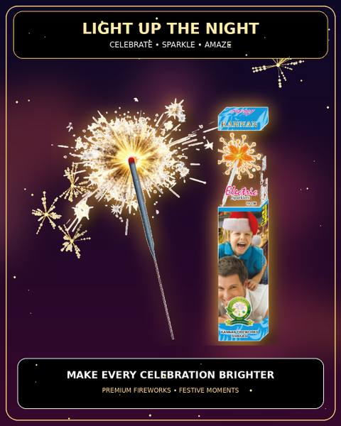 12 cm Electric Sparklers — Sparklers from True Value Crackers, Sivakasi