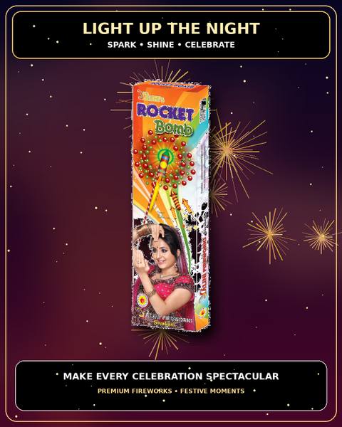 Rocket Bomb — Rockets from True Value Crackers, Sivakasi