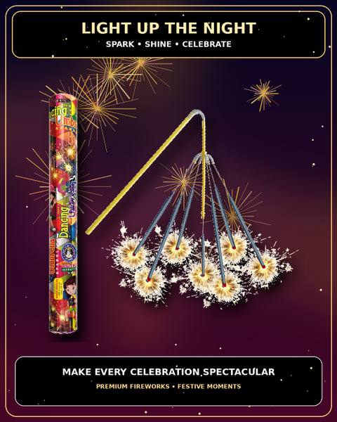 Rotating Sparklers - Dancing Umbrella — Fancy Sparklers from True Value Crackers, Sivakasi