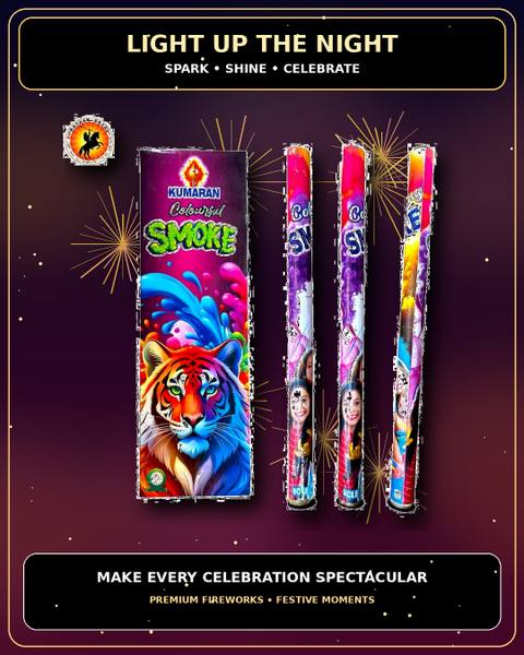 Colour Smoke Candles — Kids Special from True Value Crackers, Sivakasi