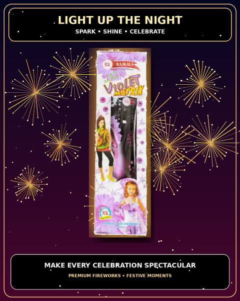 Violet Matrix ( Shower with Double Multi colour shot) — Fountains from True Value Crackers, Sivakasi