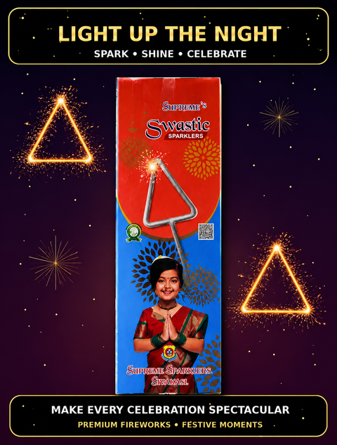 Triangle Shape Sparklers — Fancy Sparklers from True Value Crackers, Sivakasi