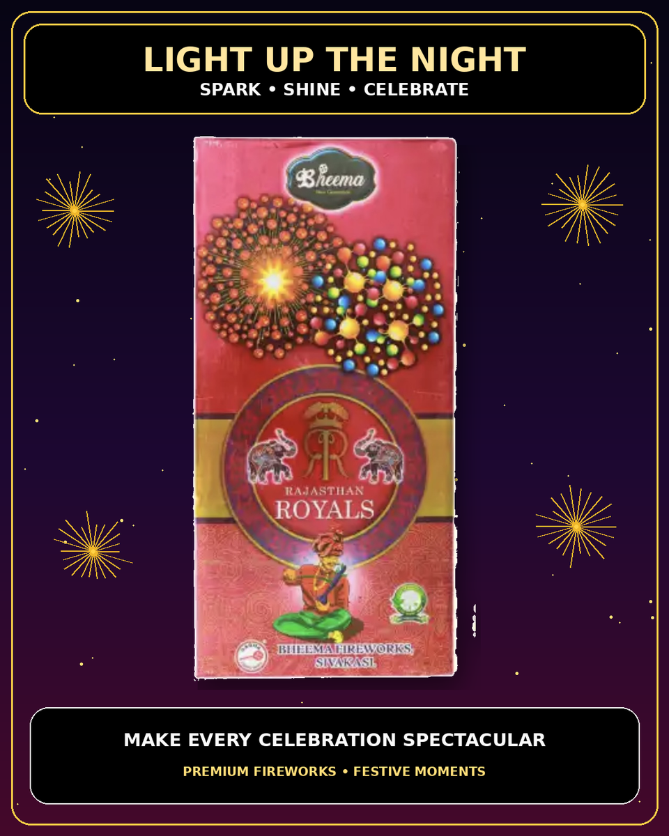 IPL series - 4 INCH FANCY - Rajasthan Royals — Fancy Novelties by True Value Crackers