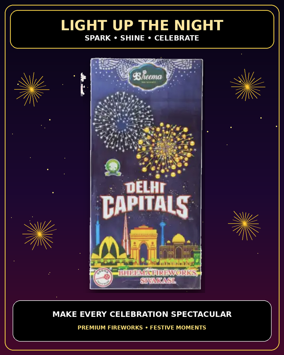 IPL series - 4 INCH FANCY - Delhi Capitals — Fancy Novelties by True Value Crackers