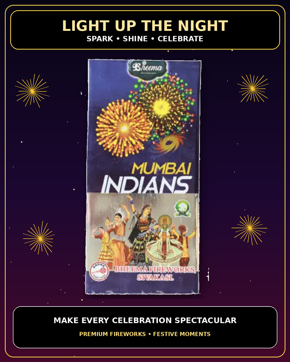 IPL series - 4 INCH FANCY - Mumbai Indians — Fancy Novelties by True Value Crackers