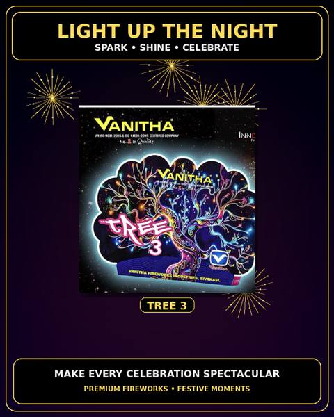 Tree-3 (2026 new launch) — Fountains from True Value Crackers, Sivakasi