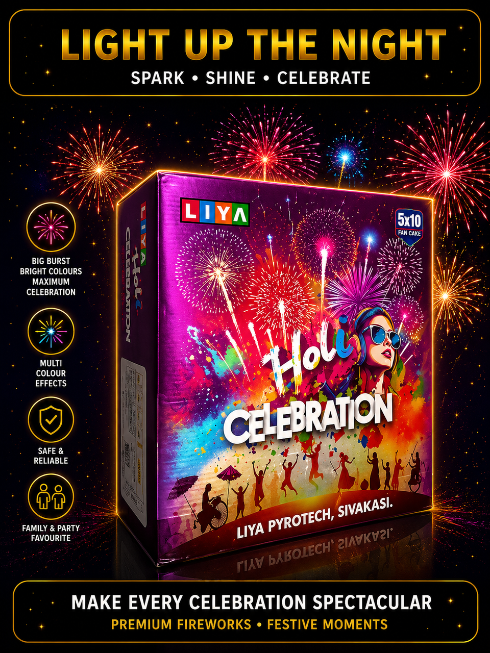 5 X 10 Holi Celebration — Fancy Novelties by True Value Crackers