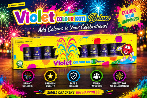 Violet/Pink/ Red Colour Koti — Flower Pots from True Value Crackers, Sivakasi