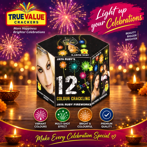 12 Shot crackling — Shots from True Value Crackers, Sivakasi