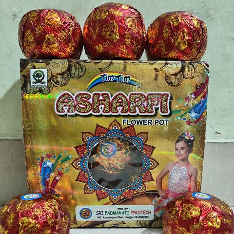 Gujarati flower pots - Little star/Ashrafi/Mini pearl/Double colour — Flower Pots from True Value Crackers, Sivakasi